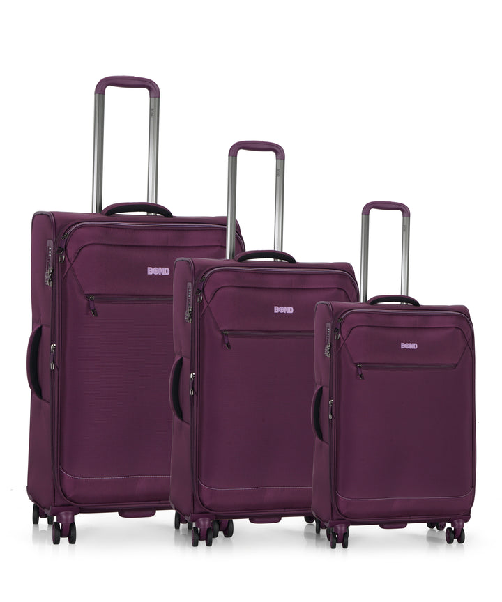 BOND סט מזוודות מבד חזקות וקלות 20" 26" 30"