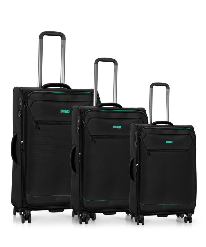 BOND סט מזוודות מבד חזקות וקלות 20" 26" 30"
