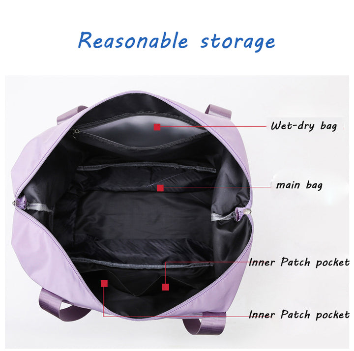 תיק מתקפל לנסיעות מתרחב עם שרוול למזוודה