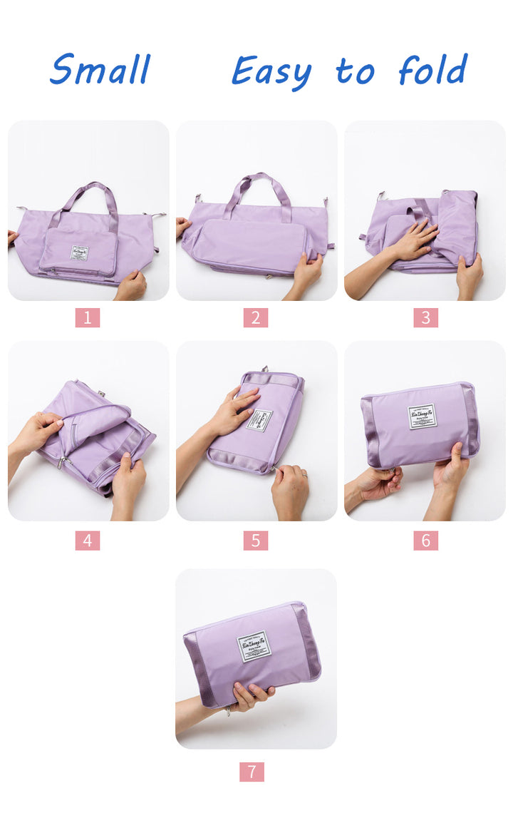 תיק מתקפל לנסיעות מתרחב עם שרוול למזוודה