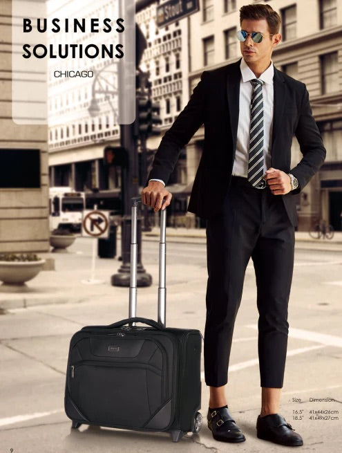 תיק גלגלים למחשב 16.5" וקלסרים Verage Chicago