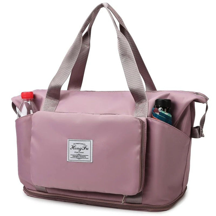 תיק מתקפל לנסיעות מתרחב עם שרוול למזוודה