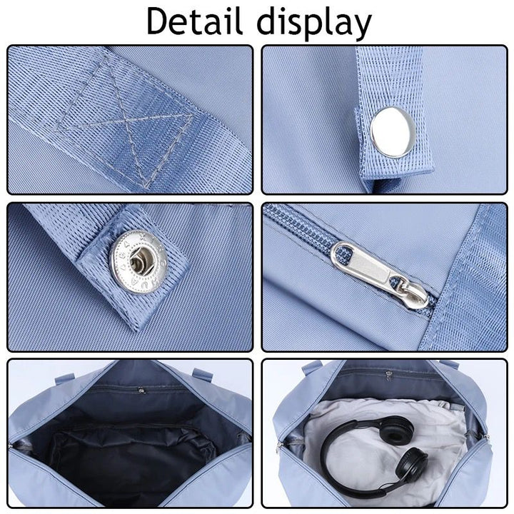 תיק מתקפל לנסיעות מתרחב עם שרוול למזוודה