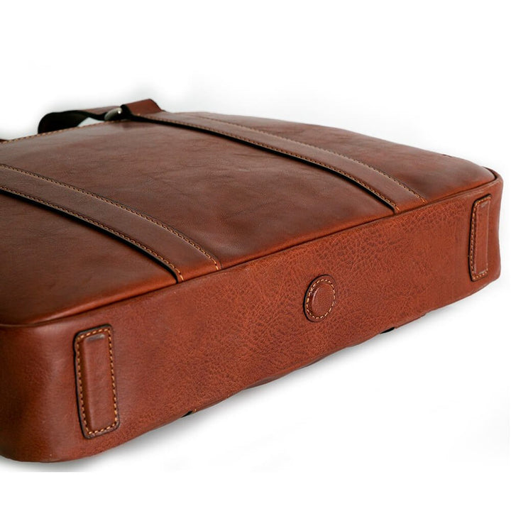 TONY PEROTTI תיק עסקים קלאסי מעור לגבר 2 ידיות חום