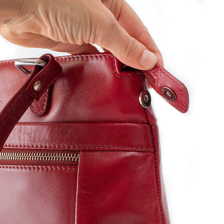 Alberto Bellucci תיק עור יד/ כתף קלאסי (4 צבעים)