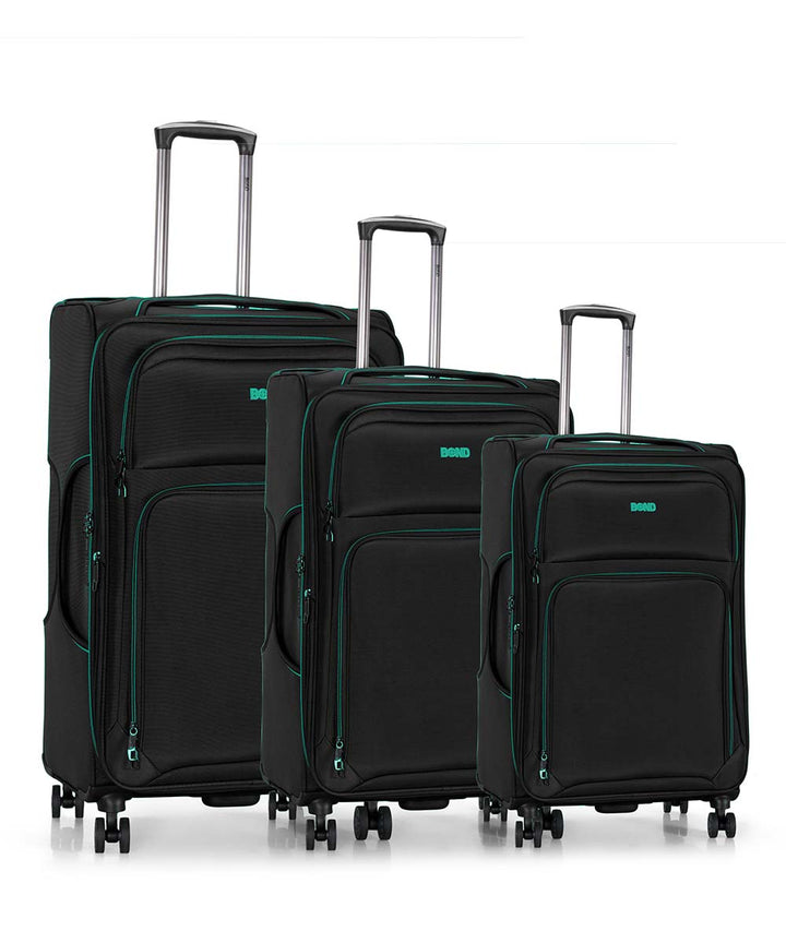 BOND EXTRA STRONG 2.0 סט 3 מזוודות מבד חזקות במיוחד