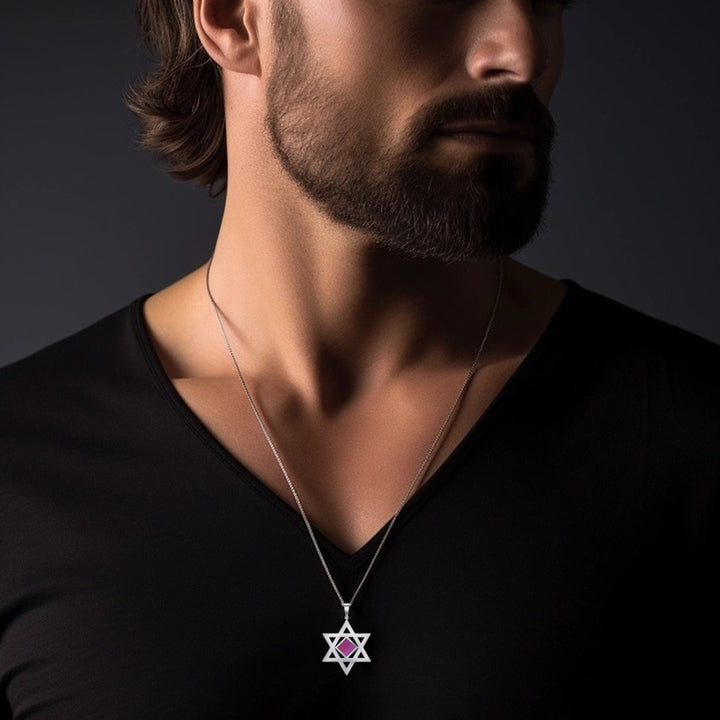 מגן דוד זהב 14 קראט משובץ ננו תנ"ך - תיק התיקיםJerusalem Nano Bible