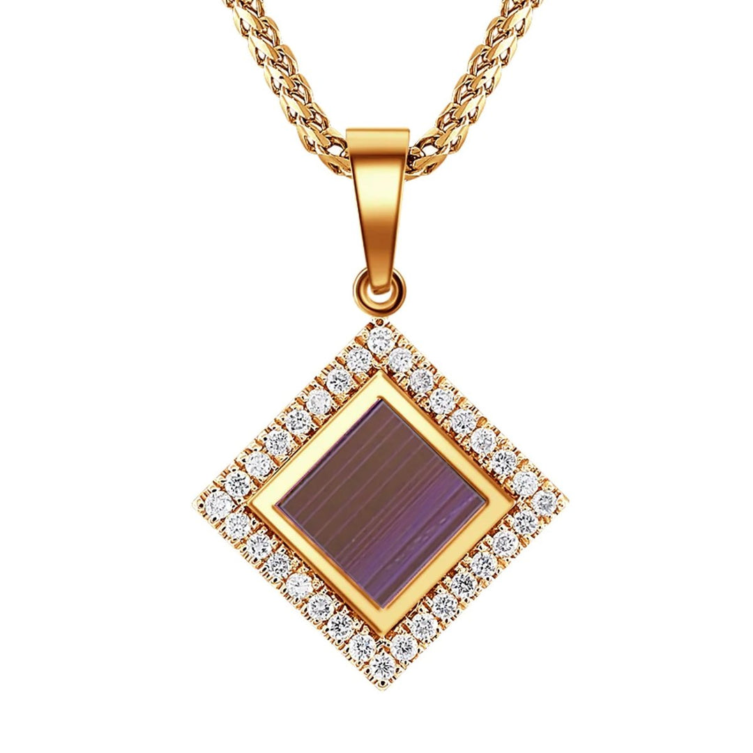 מעוין 14 קראט משובץ יהלומים וננו תנ"ך - תיק התיקיםJerusalem Nano Bible Jewelryחנות "ג'רוזלם ננו תנ"ך" היחיד שמיוצר בישראל