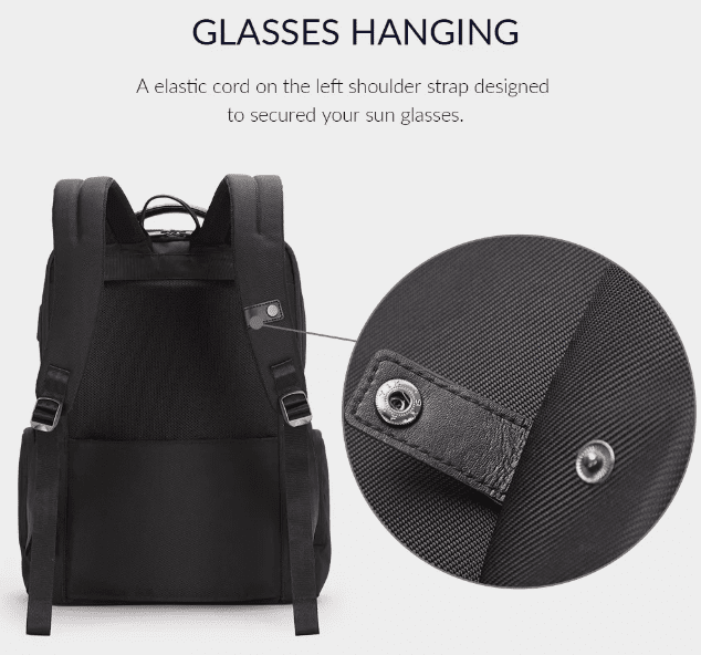 תיק גב יוניסקס עסקי יוקרתי ללפטופ 15.6" כולל שקעי טעינה נסתרים מבית המותג AOKING עם טעינת USB - תיק התיקיםAOKINGBackpacks