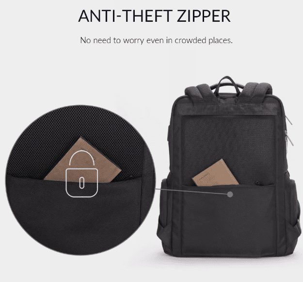 תיק גב יוניסקס עסקי יוקרתי ללפטופ 15.6" כולל שקעי טעינה נסתרים מבית המותג AOKING עם טעינת USB - תיק התיקיםAOKINGBackpacks