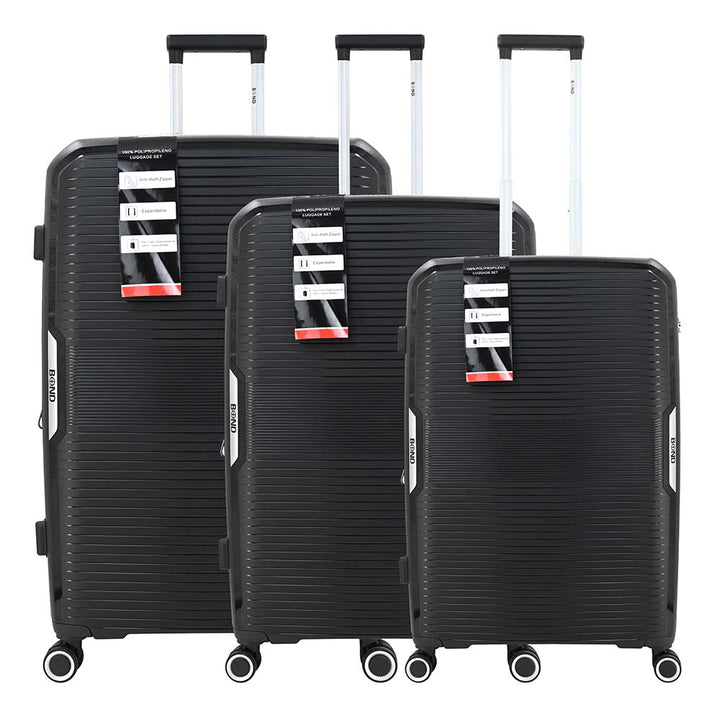 BOND POLYPROPYLENE סט מזוודות חזקות במיוחד ואיכותיות קשיחות