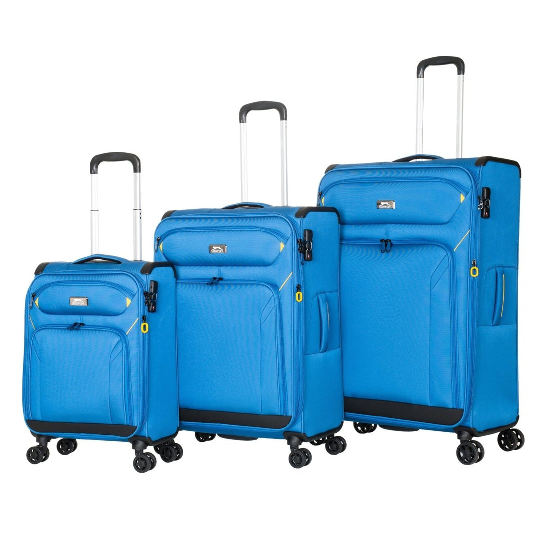 סט מזוודות בד פרמיום בגודל ענק 19"+25"+31" , של המותג SLAZENGER דגם New York II XL - תיק התיקיםSLAZENGERסט מזוודות
