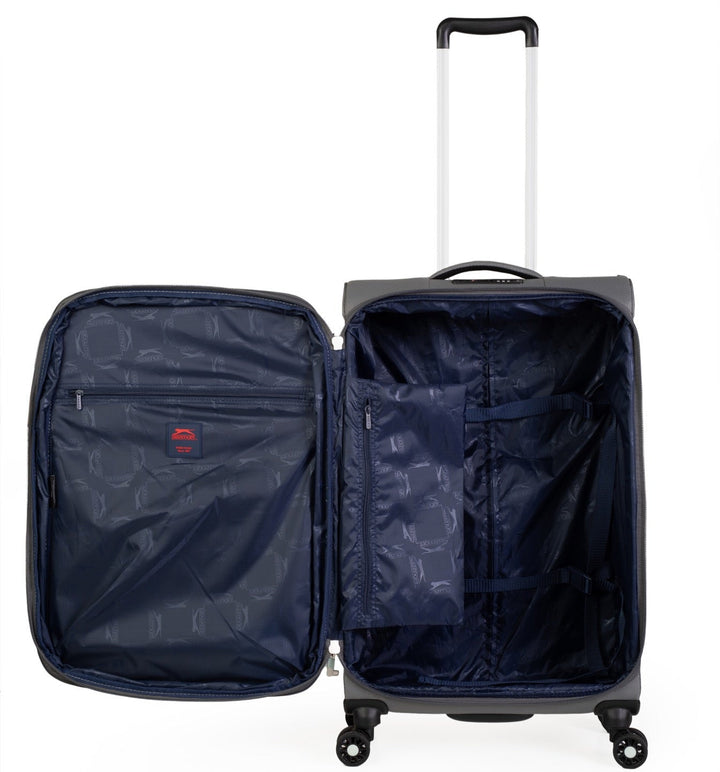 מזוודת עליה למטוס טרולי "19 בד פרמיום קלה ומתרחבת דגם B-lite II מבית חברת היוקרה Slazenger