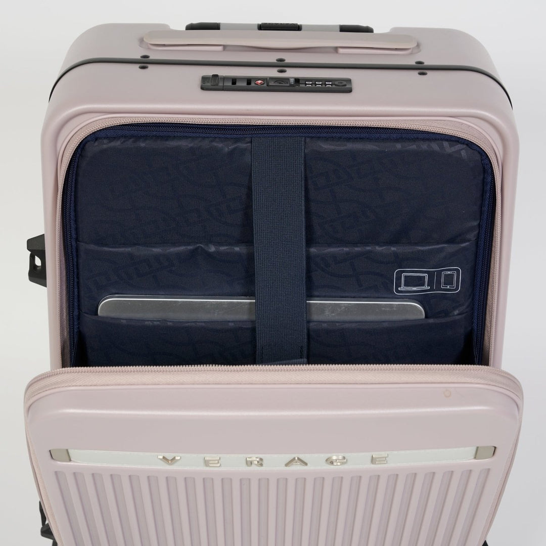 מזוודה יוקרתית קטנה 20" עליה למטוס מבית חברת VERAGE דגם WINDSOR FRONT POCKET המזוודה שמככבת במגזיני אופנה רבים - תיק התיקיםVERAGELuggage