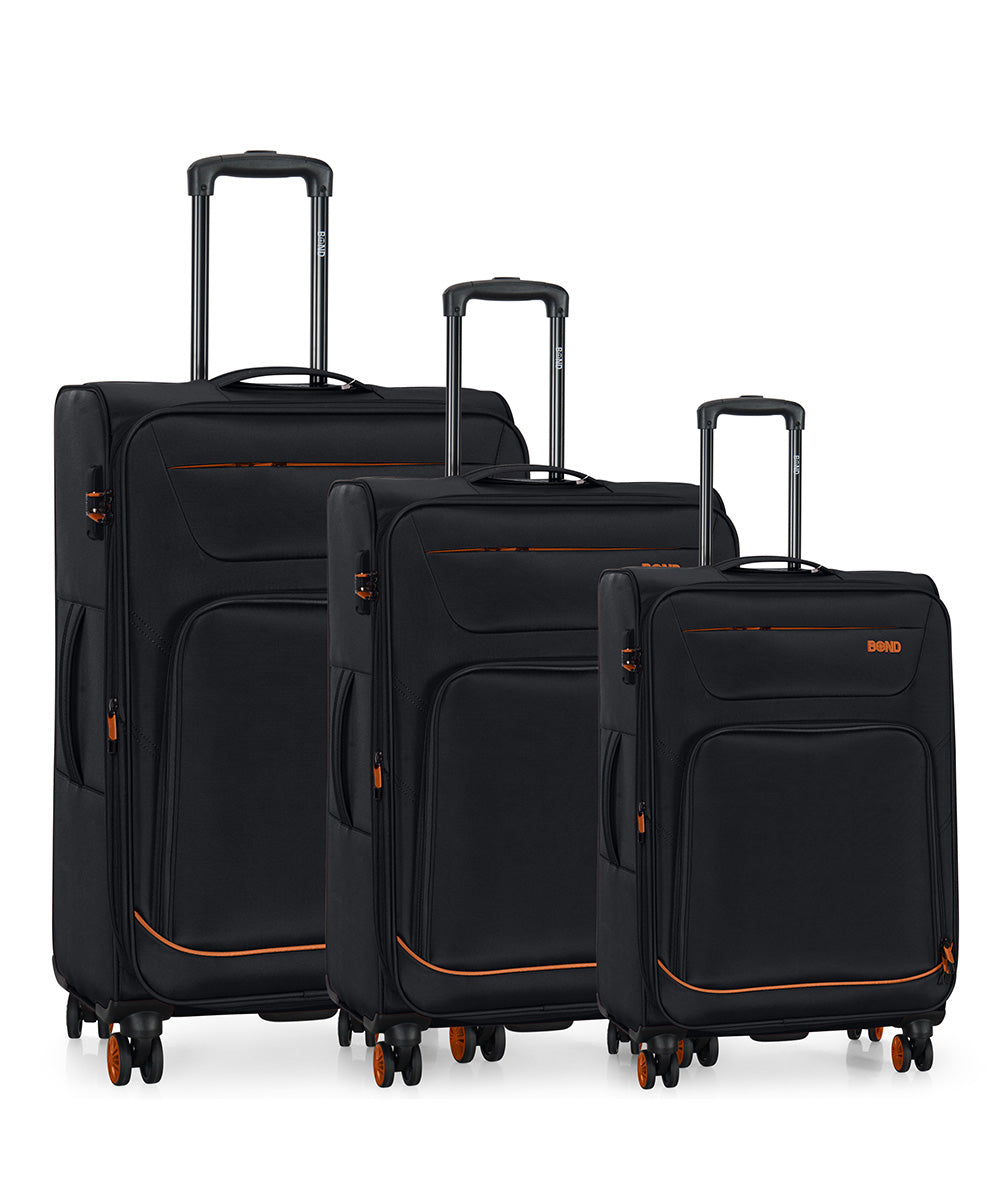 BOND סט 3 מזוודות מבד 29", 25", 20"