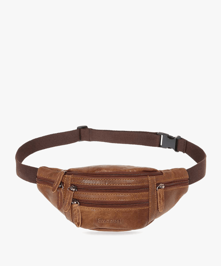 תיק פאוץ' מעור 3 רוכסנים - תיק התיקיםEmanuelפאוץ לגבר