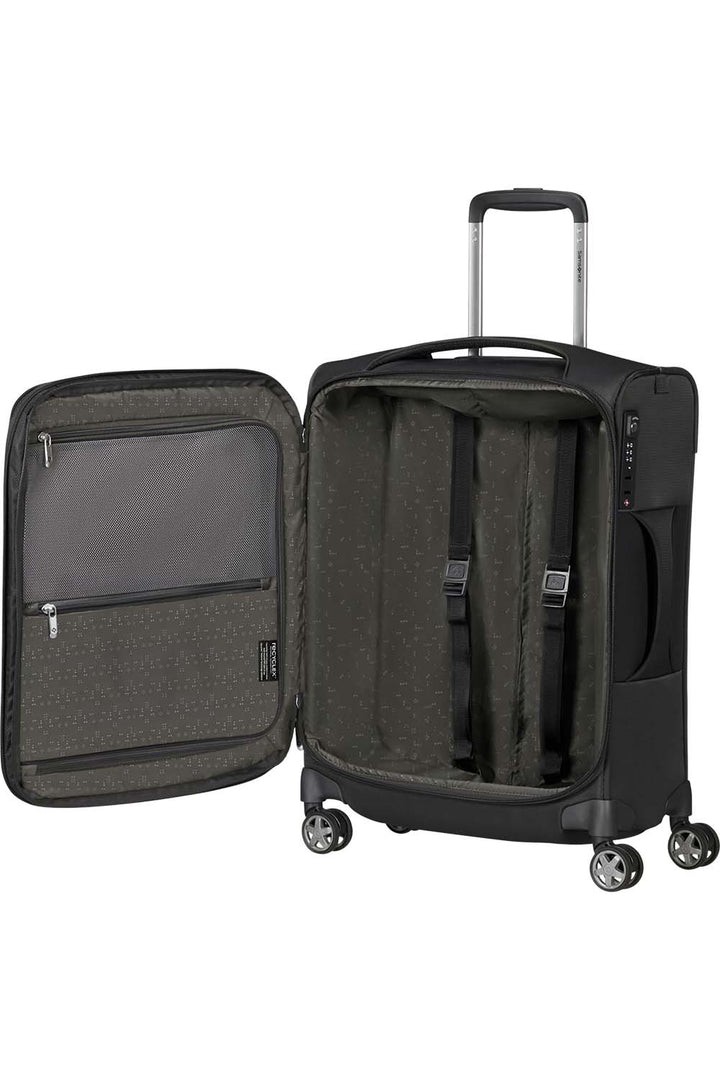 Samsonite D’lite מזוודה טרולי עלייה למטוס מתרחב מבד סמסונייט 20"