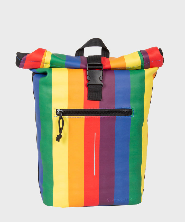 New Rebels תיק גב רול-טופ ניו יורק Rainbow