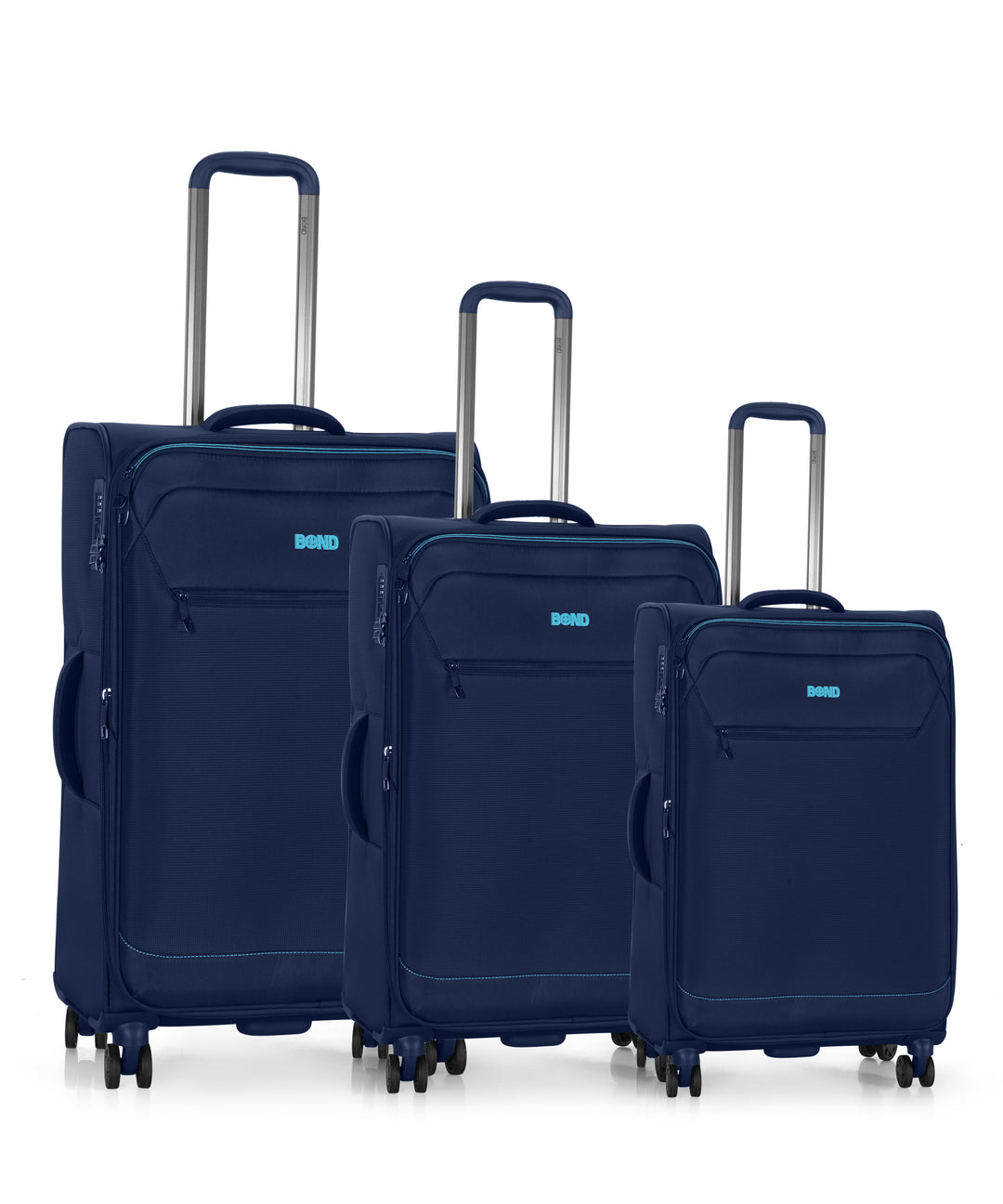 BOND סט מזוודות מבד חזקות וקלות 20" 26" 30"