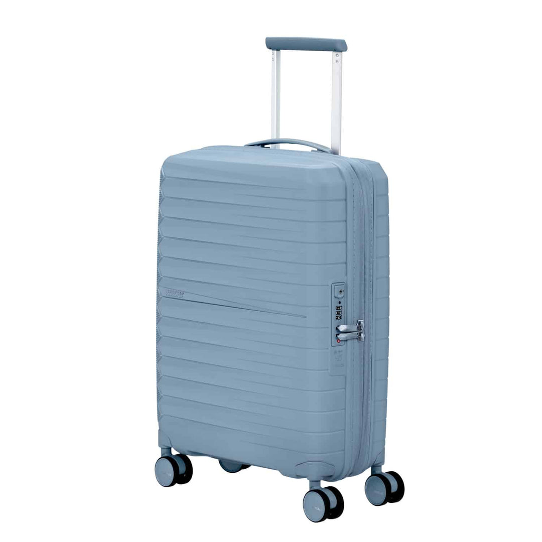 American Tourister מזוודת טרולי קטנה קשיחה Fastforward EXP 20" עלייה למטוס עם הרחבה