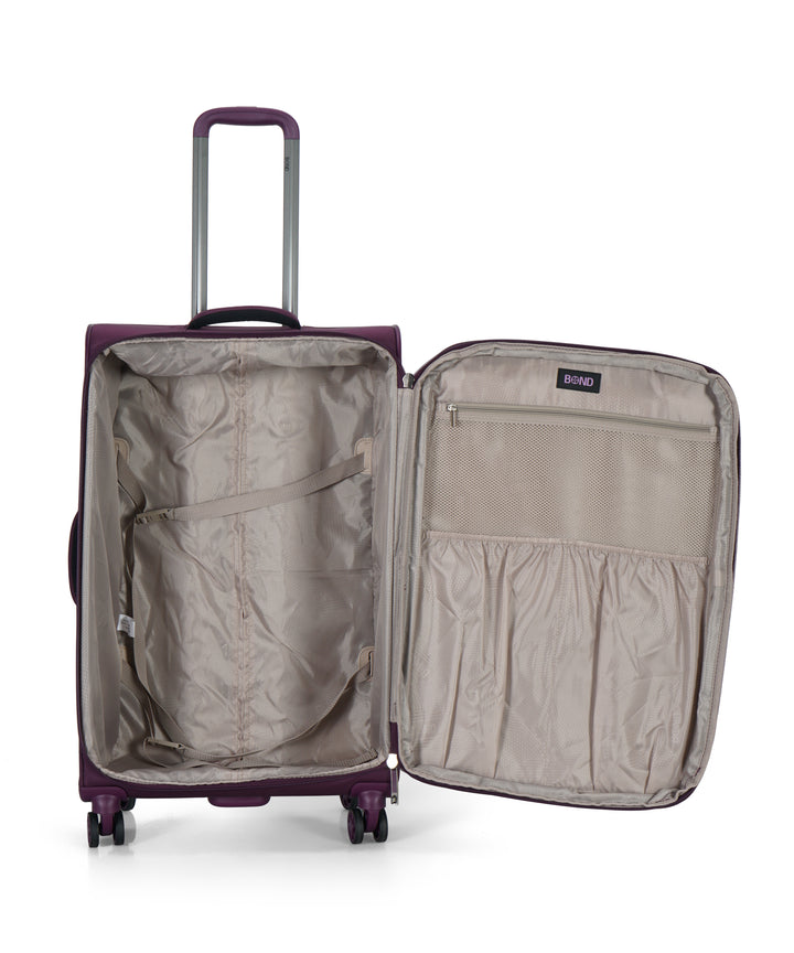 BOND סט מזוודות מבד חזקות וקלות 20" 26" 30"