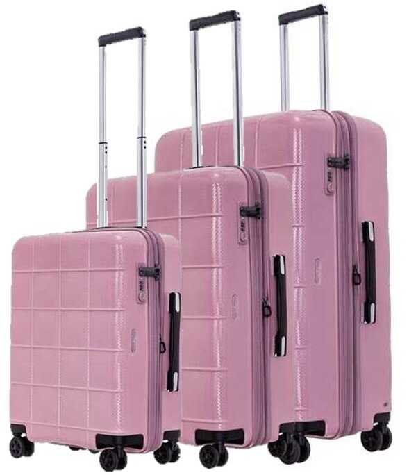 Echolac Square luggage  סט 3 מזוודות קשיחות איכותיות