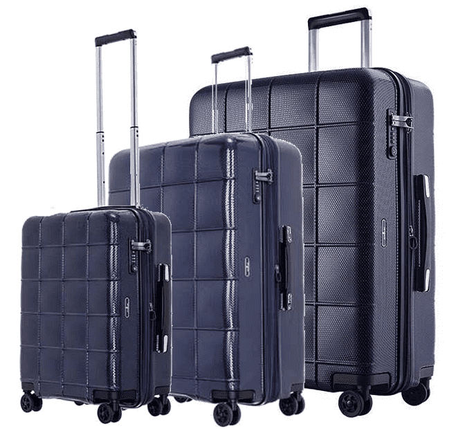 Echolac Square luggage  סט 3 מזוודות קשיחות איכותיות