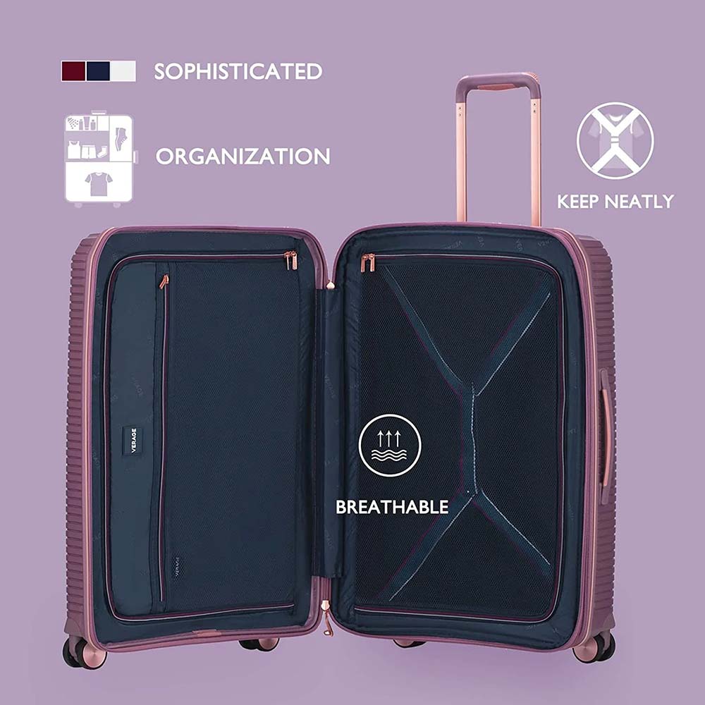 Verage סט 3 מזוודות קשיחות קלות ואיכותיות Roma luggage