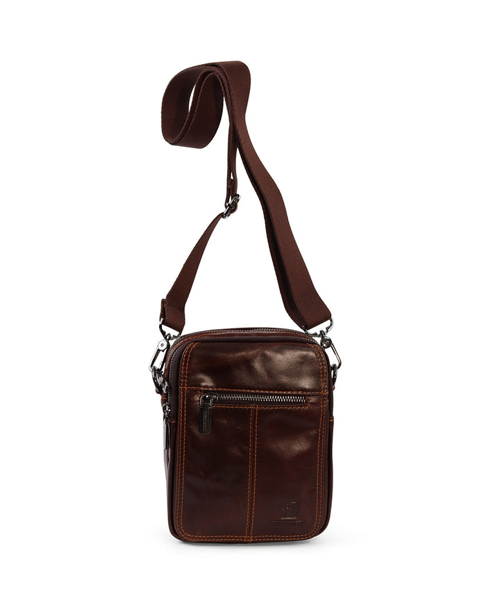 תיק צד מעור משומן לגבר