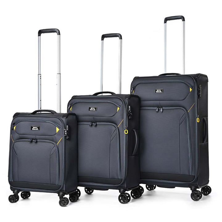 Slazenger סט 3 מזוודות מבד רכות איכותיות דגם New York