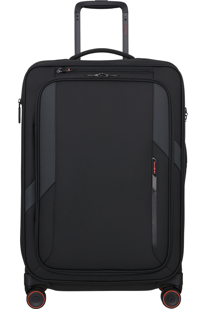 Samsonite Glazed מזוודה רכה מתרחבת בינונית 67 ס״מ - שחור