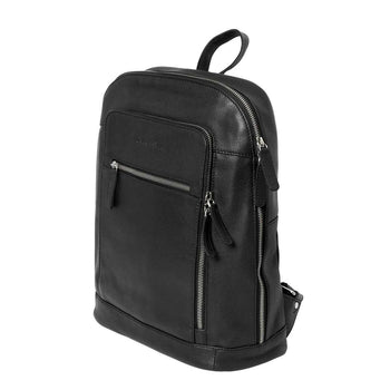 Alberto Bellucci תיק גב קלאסי מעור נאפה למחשב נייד 13.3” דגם Dario - תיק התיקיםAlberto Bellucciתיקים למחשב נייד