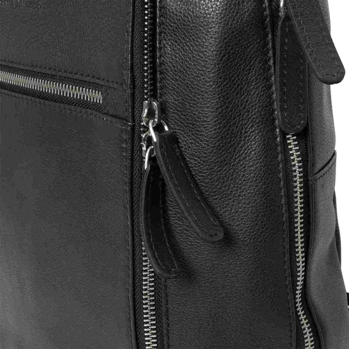 Alberto Bellucci תיק גב קלאסי מעור נאפה למחשב נייד 13.3” דגם Dario - תיק התיקיםAlberto Bellucciתיקים למחשב נייד