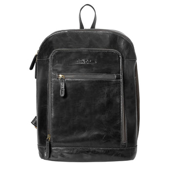 Alberto Bellucci תיק גב קלאסי מעור למחשב נייד 13.3” דגם Diego - תיק התיקיםAlberto Bellucciתיקים למחשב נייד