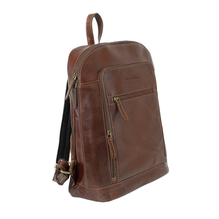 Alberto Bellucci תיק גב קלאסי מעור למחשב נייד 13.3” דגם Diego - תיק התיקיםAlberto Bellucciתיקים למחשב נייד