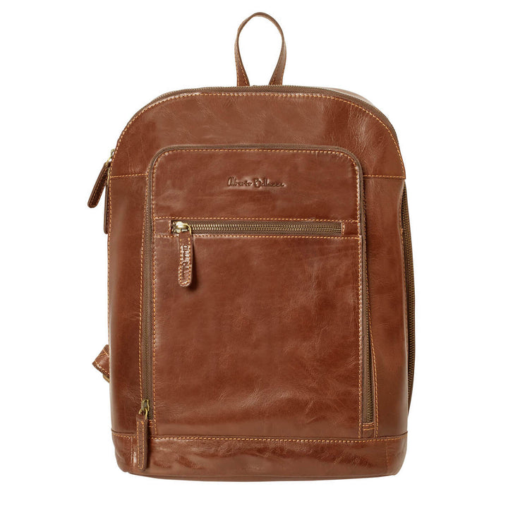 Alberto Bellucci תיק גב קלאסי מעור למחשב נייד 13.3” דגם Diego - תיק התיקיםAlberto Bellucciתיקים למחשב נייד