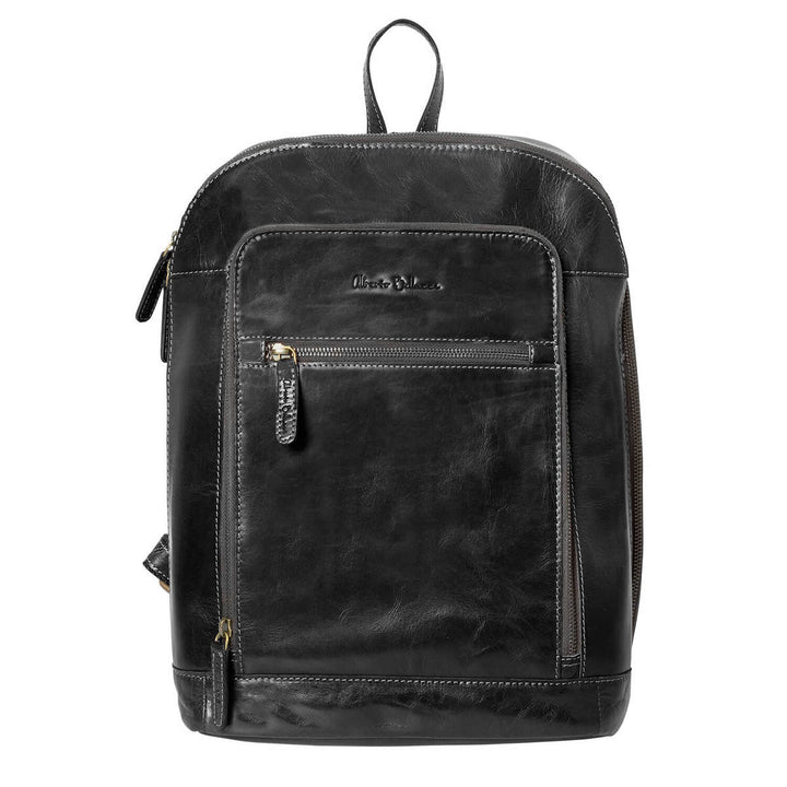 Alberto Bellucci תיק גב קלאסי מעור למחשב נייד 13.3” דגם Diego - תיק התיקיםAlberto Bellucciתיקים למחשב נייד