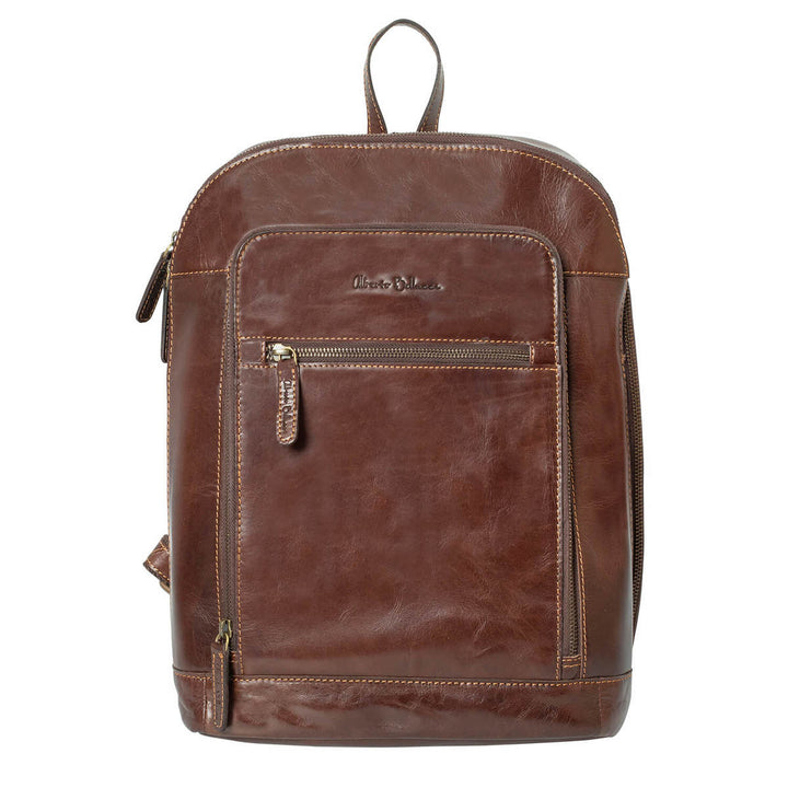 Alberto Bellucci תיק גב קלאסי מעור למחשב נייד 13.3” דגם Diego - תיק התיקיםAlberto Bellucciתיקים למחשב נייד