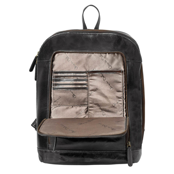 Alberto Bellucci תיק גב קלאסי מעור למחשב נייד 13.3” דגם Diego - תיק התיקיםAlberto Bellucciתיקים למחשב נייד