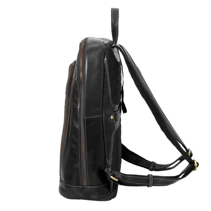 Alberto Bellucci תיק גב קלאסי מעור למחשב נייד 13.3” דגם Diego - תיק התיקיםAlberto Bellucciתיקים למחשב נייד