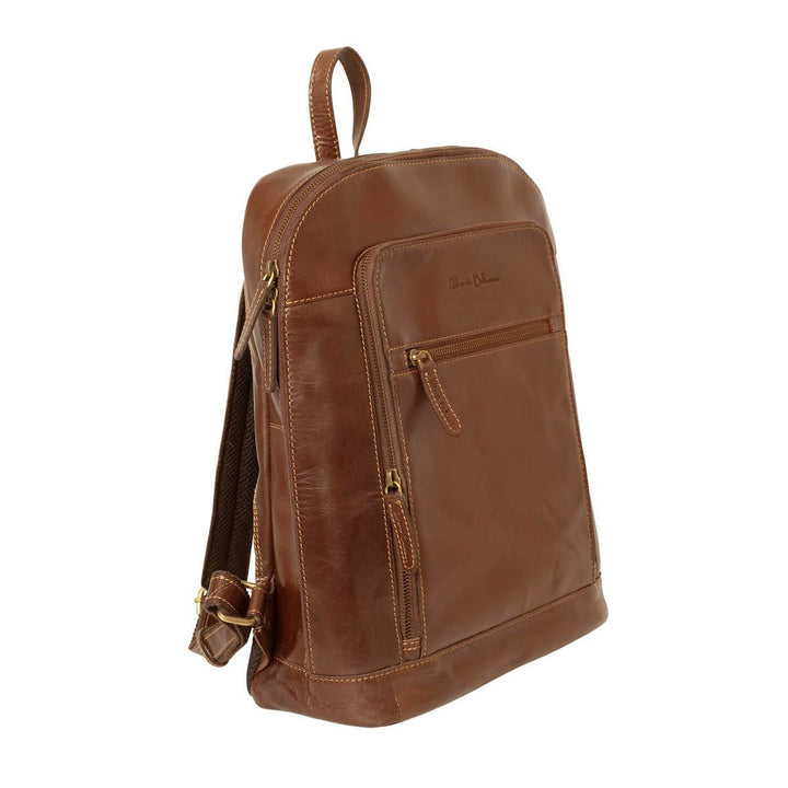 Alberto Bellucci תיק גב קלאסי מעור למחשב נייד 13.3” דגם Diego - תיק התיקיםAlberto Bellucciתיקים למחשב נייד