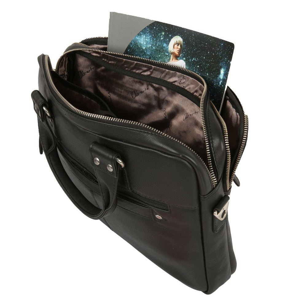 Alberto Bellucci תיק עסקים מעור למחשב נייד 15.6" דגם Leone - תיק התיקיםAlberto Bellucciתיקי עסקים