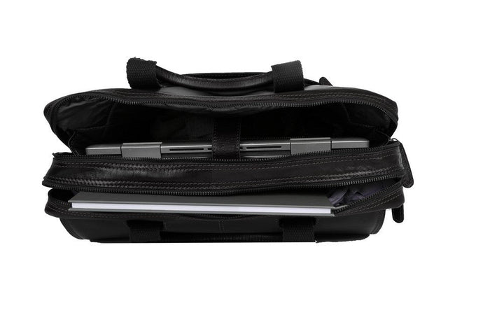 Alberto Bellucci תיק עסקים מעור למחשב נייד 15.6" דגם Stefano - תיק התיקיםAlberto Bellucciתיקי עסקים