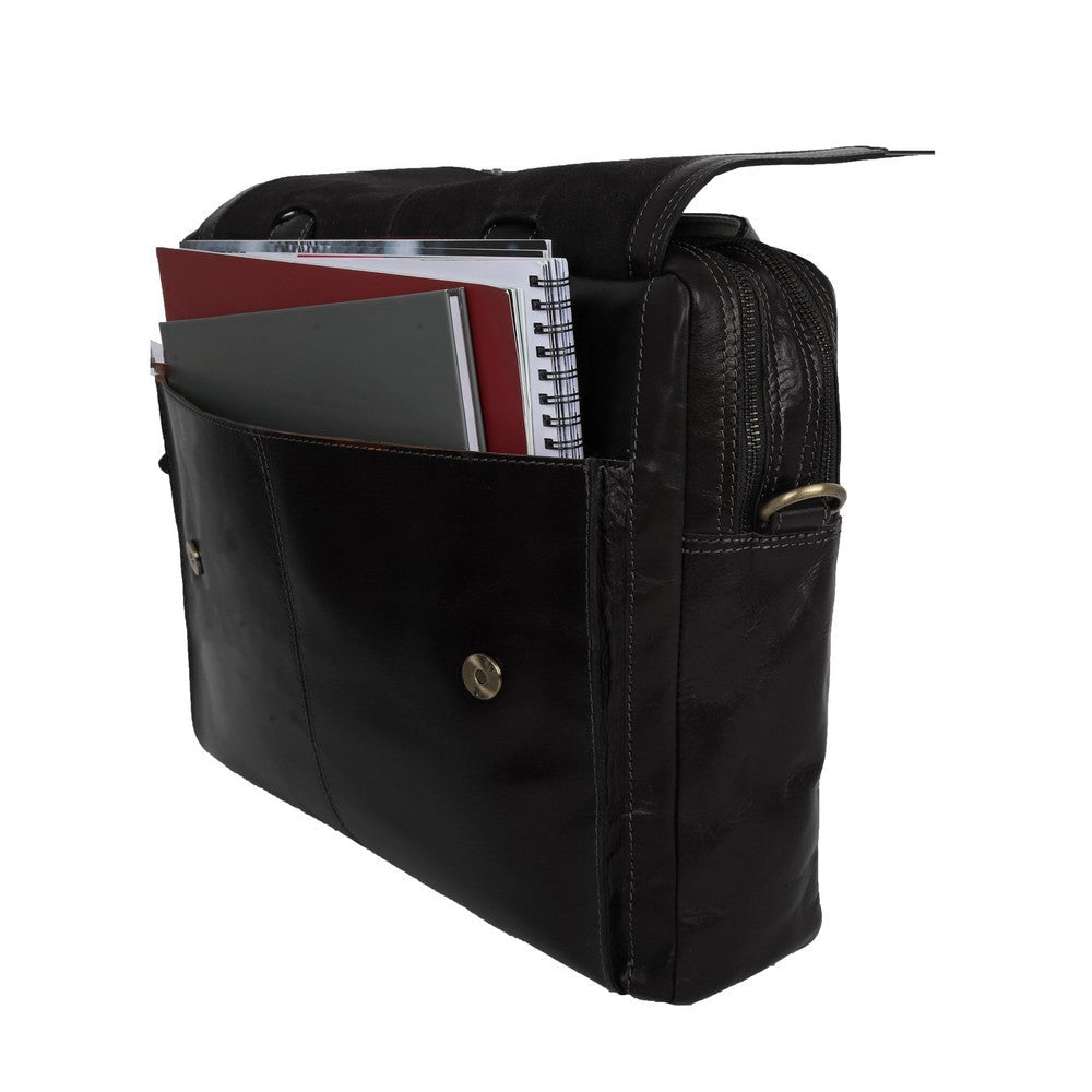 Alberto Bellucci תיק עסקים מעור למחשב נייד 15.6" דגם Stefano - תיק התיקיםAlberto Bellucciתיקי עסקים