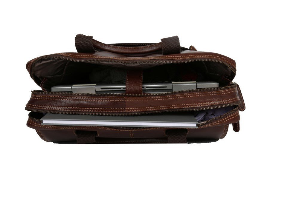 Alberto Bellucci תיק עסקים מעור למחשב נייד 15.6" דגם Stefano - תיק התיקיםAlberto Bellucciתיקי עסקים