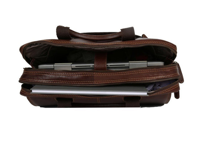 Alberto Bellucci תיק עסקים מעור למחשב נייד 15.6" דגם Stefano - תיק התיקיםAlberto Bellucciתיקי עסקים