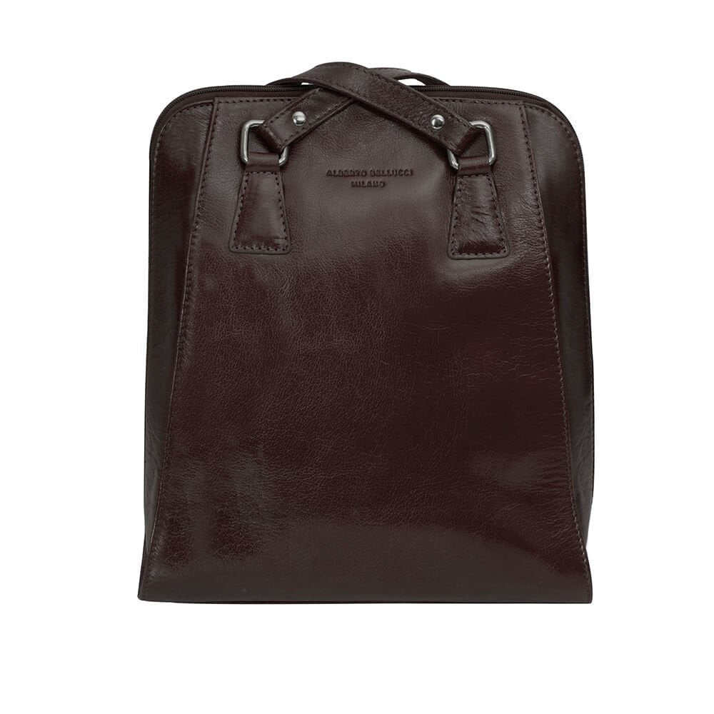 Alberto Bellucci תיק עור גב/ כתף קלאסי גדול ׁ - תיק התיקיםAlberto Bellucciנשים