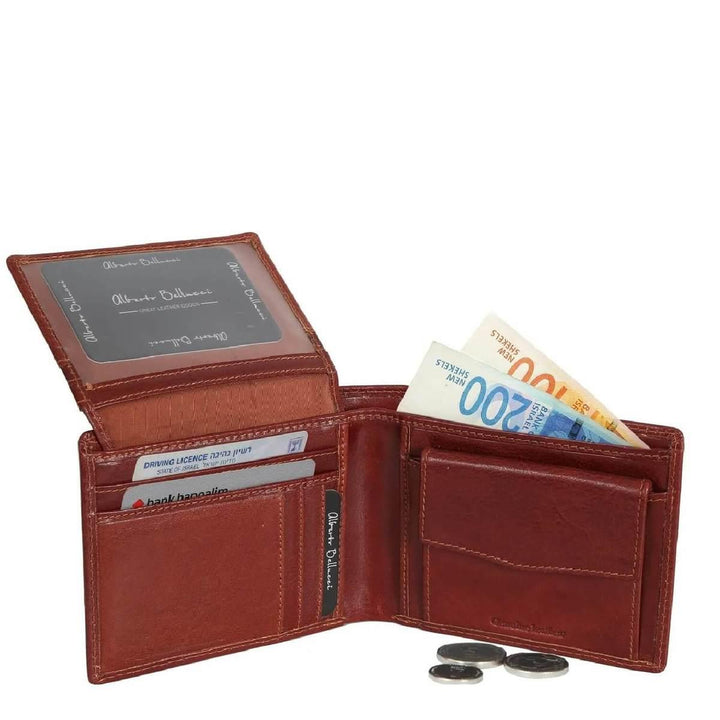 Alberto Bellucci ארנק עור גדול כיס רוכסן ROME - תיק התיקיםAlberto Bellucciגברים