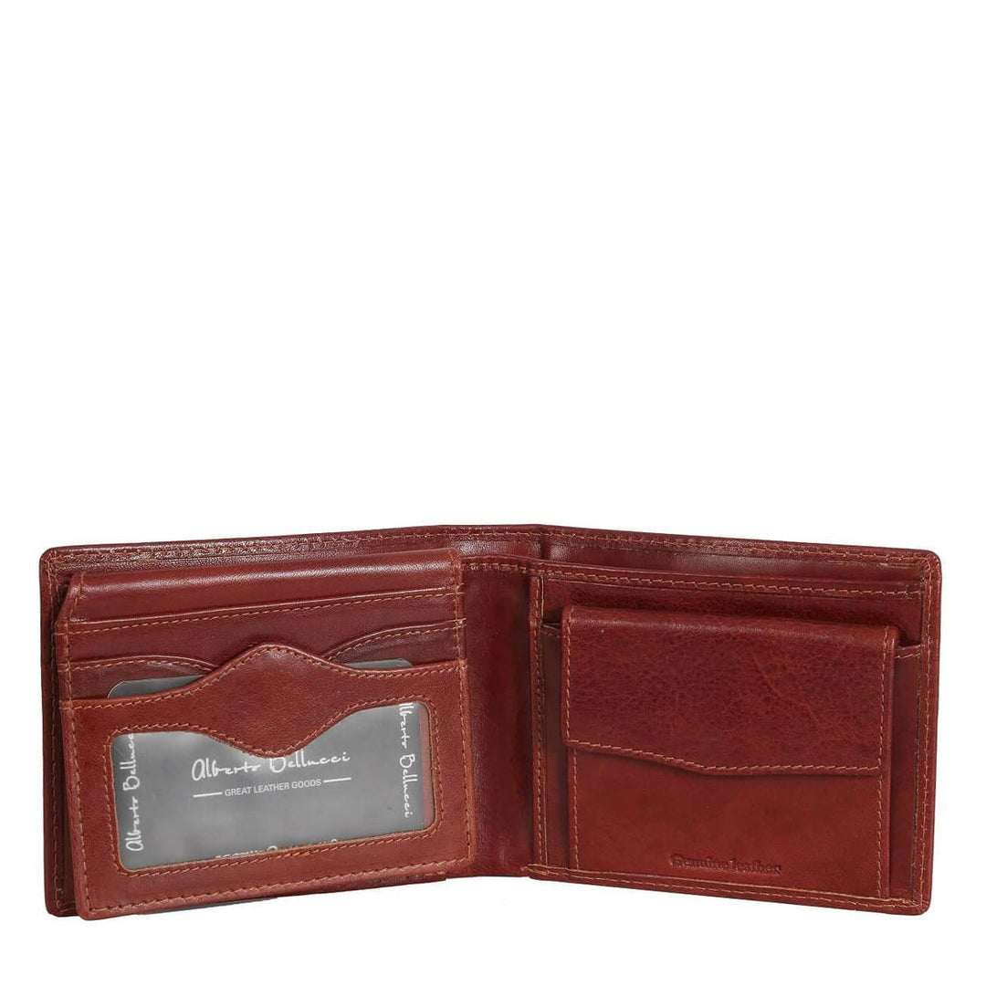 Alberto Bellucci ארנק עור גדול כיס רוכסן ROME - תיק התיקיםAlberto Bellucciגברים