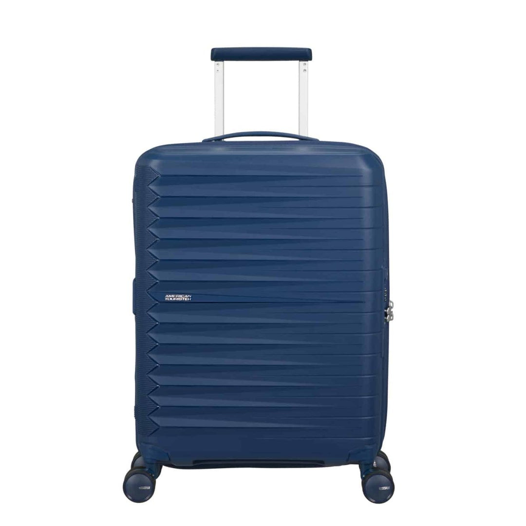 American Tourister מזוודת טרולי קטנה קשיחה Fastforward EXP 20" עלייה למטוס עם הרחבה - תיק התיקיםAmerican Touristerמזוודות